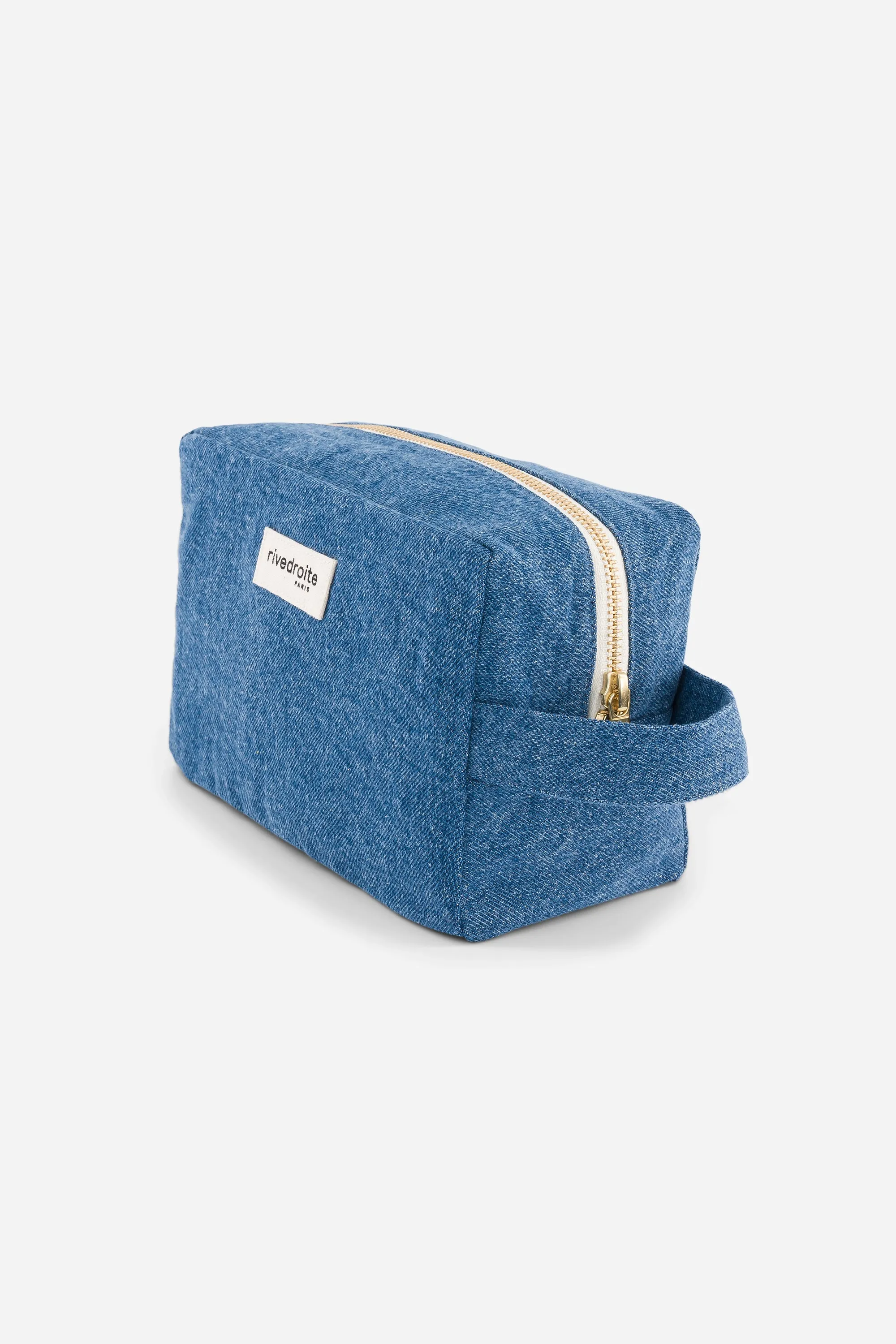 Tournelles the XL pouch - Upcycled Stonewhashed Denim