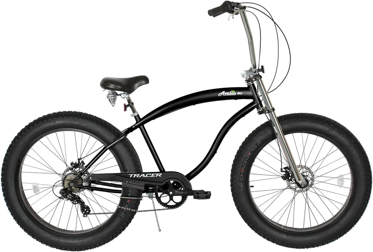 Tracer Avalon 26/29 Inch Beach Cruiser Bike for Adult Men & Women, Single Speed Coaster Brake 3.0 Fat tire Low Step-Through Frame, City Hybrid Bike