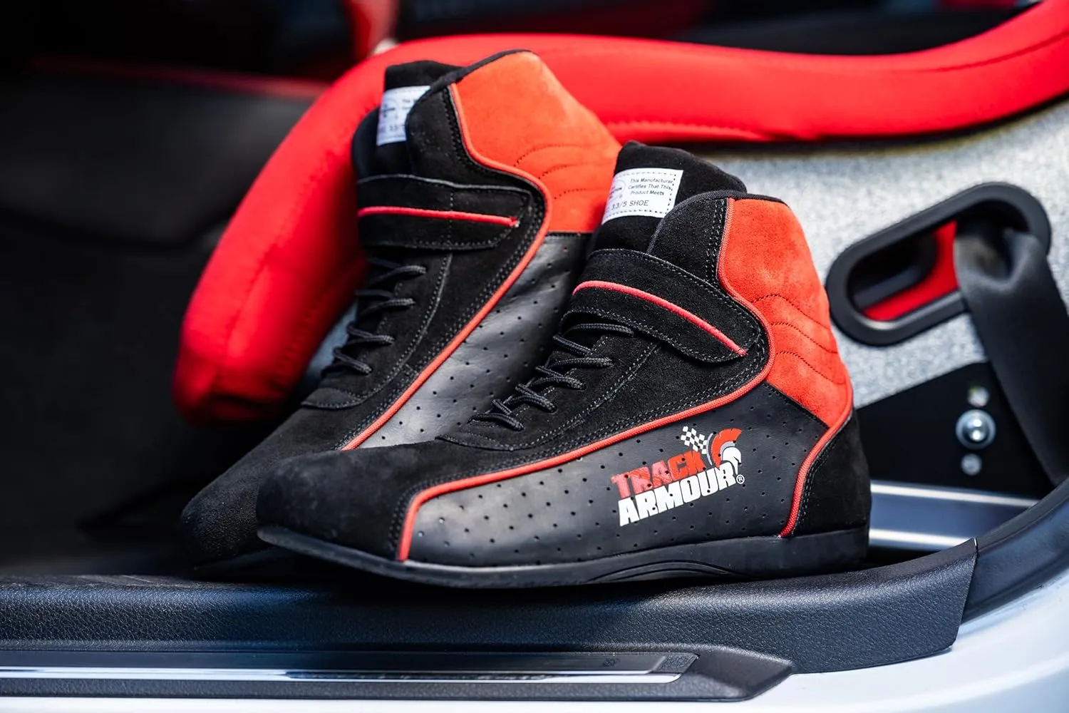 TRACK ARMOUR] SFI 3.3/5 Auto Racing Shoes Black