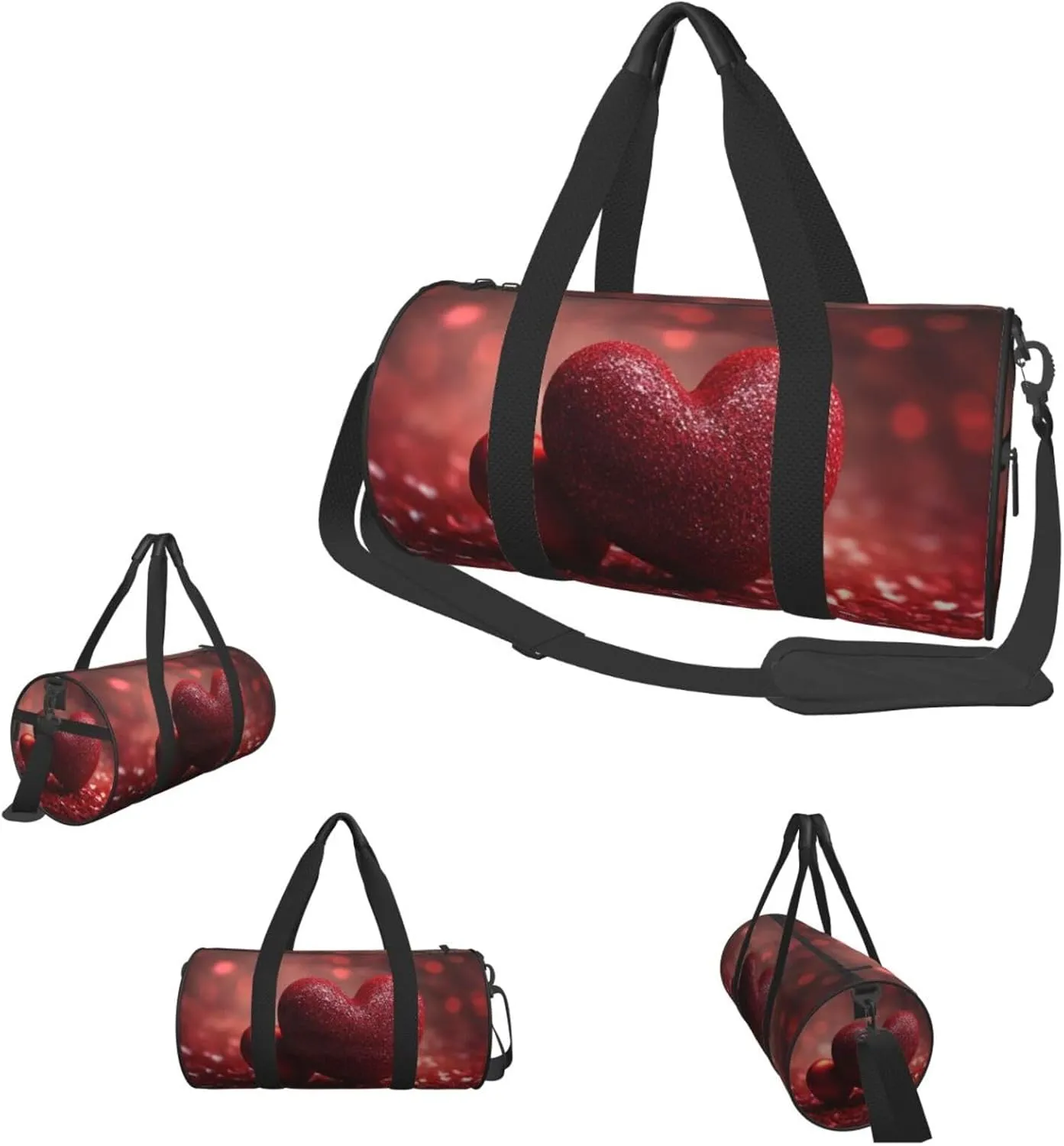 Travel Duffle Bag Weekender Bags For Men Women With Shoe Compartment Large Capacity Weekender Overnight Bag Heart Wallpaper Love Carry On Tote Bags Sport Gym Bag For Travel Yoga
