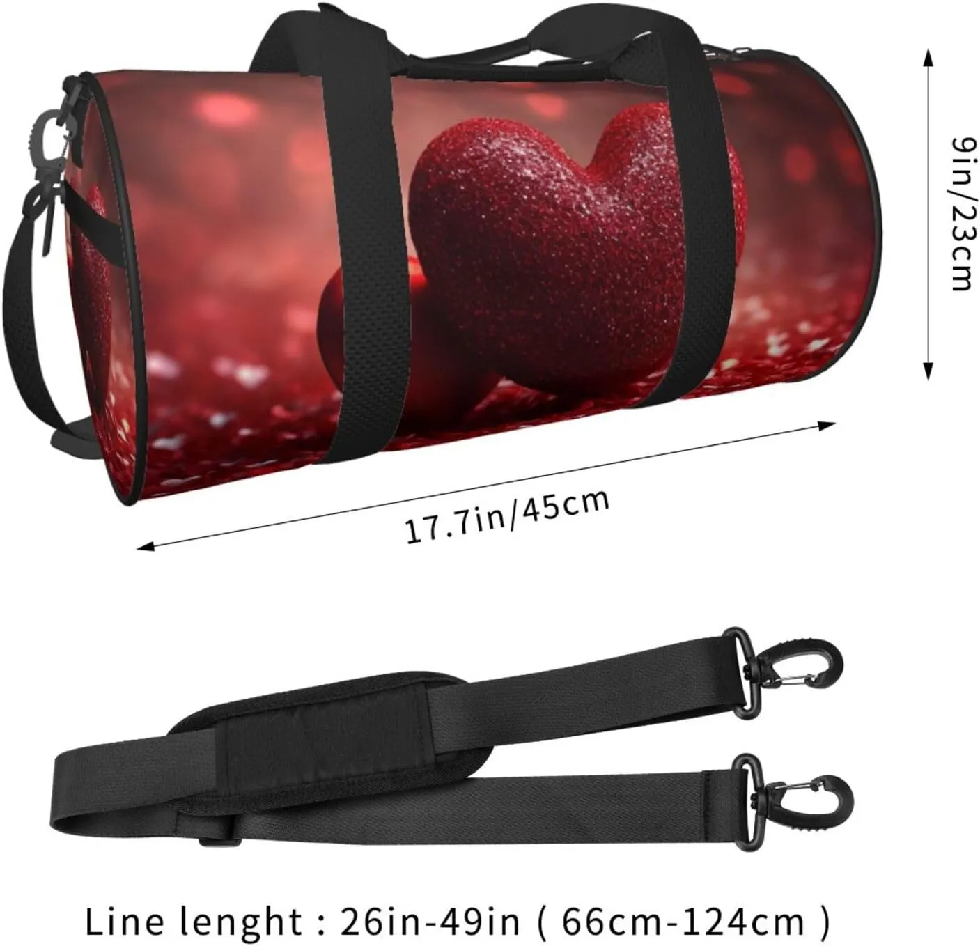 Travel Duffle Bag Weekender Bags For Men Women With Shoe Compartment Large Capacity Weekender Overnight Bag Heart Wallpaper Love Carry On Tote Bags Sport Gym Bag For Travel Yoga