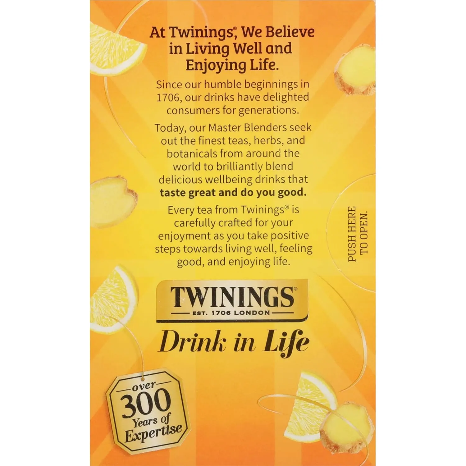 Twinings Superblends Probiotics  Lemon & Ginger Flavoured Herbal Tea with Turmeric, Naturally Caffeine-Free, 18 Tea Bags (Pack of 6), Enjoy Hot or Iced, 108 Teabags