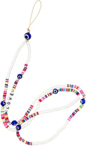 Unique Cellphone Chain Fashionable Long Phone Wrist Strap Beads Versatile for Music Players Flash Drives