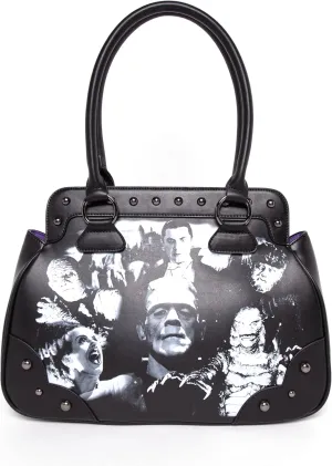 Universal Monsters Frankenstein Bride Mummy Dracula Creature Wolfman Collage Bowler Bag