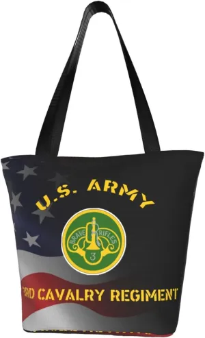 Us Army 3rd Cavalry Regiment Fashion Shoulder Bag Large Capacity For Man Or Woman
