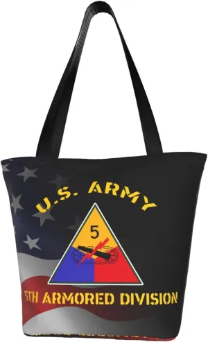 Us Army 5th Armored Division Fashion Shoulder Bag Large Capacity For Man Or Woman