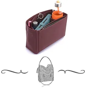 Vegan Leather Handbag Organizer in Maroon Color Compatible for the Designer Bag Melie