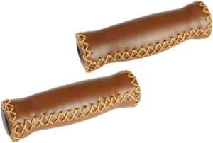 VELO Vinyl Leather Grips - Brown, for 7/8" Handle Bars of Beach Cruiser Bikes