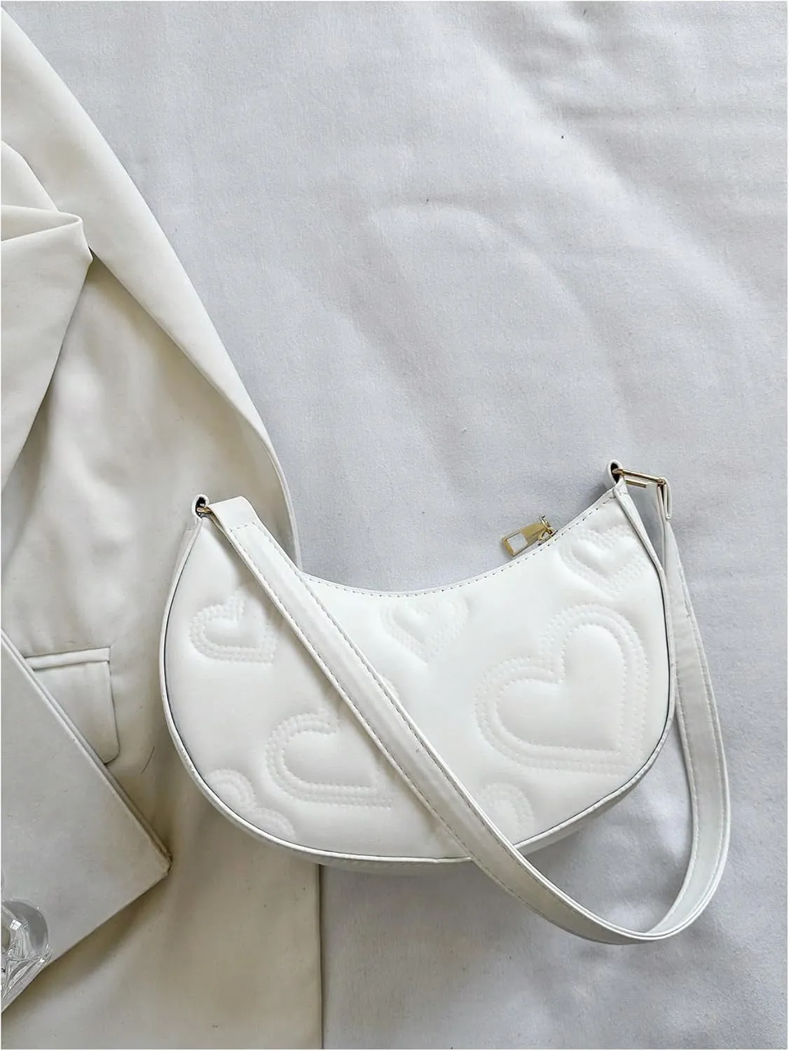 Verdusa Women's Crescent Shoulder Bags Top Handle Handbag Zipper Purses