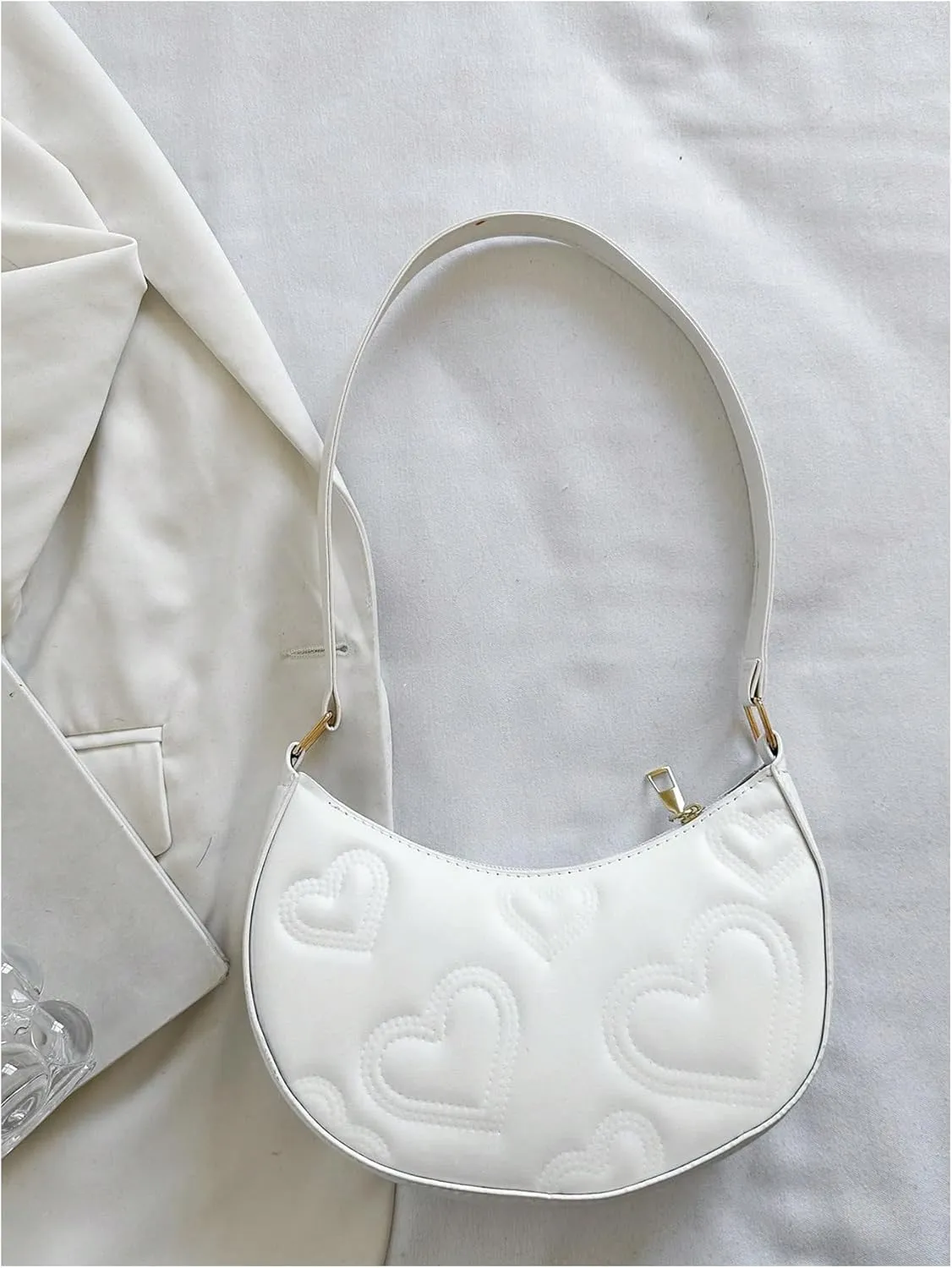 Verdusa Women's Crescent Shoulder Bags Top Handle Handbag Zipper Purses