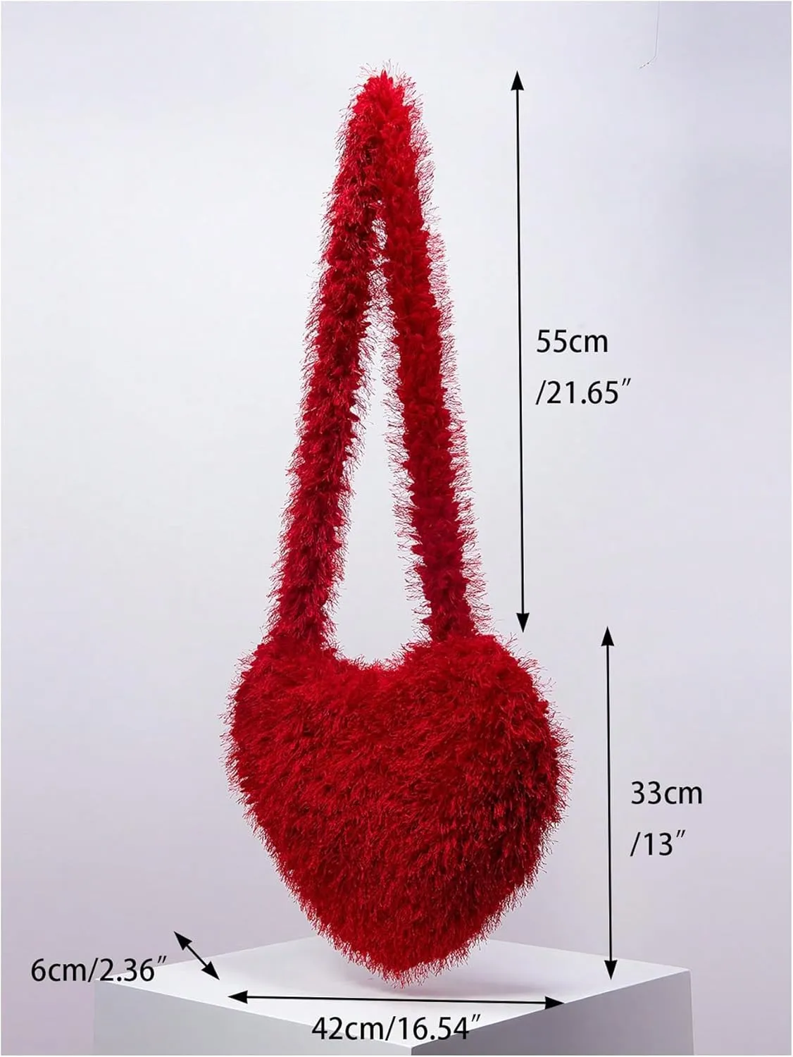 Verdusa Women's Fuzzy Crossbody Shoulder Bags Furry Shoulder Bag Purses