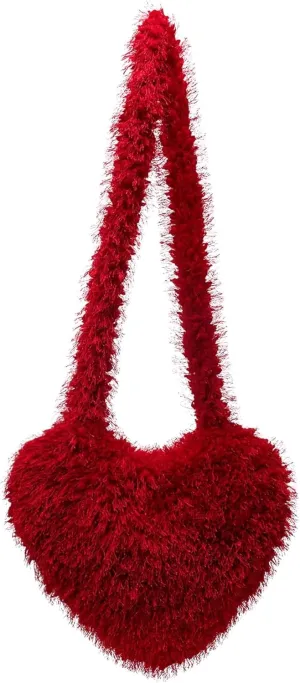 Verdusa Women's Fuzzy Crossbody Shoulder Bags Furry Shoulder Bag Purses