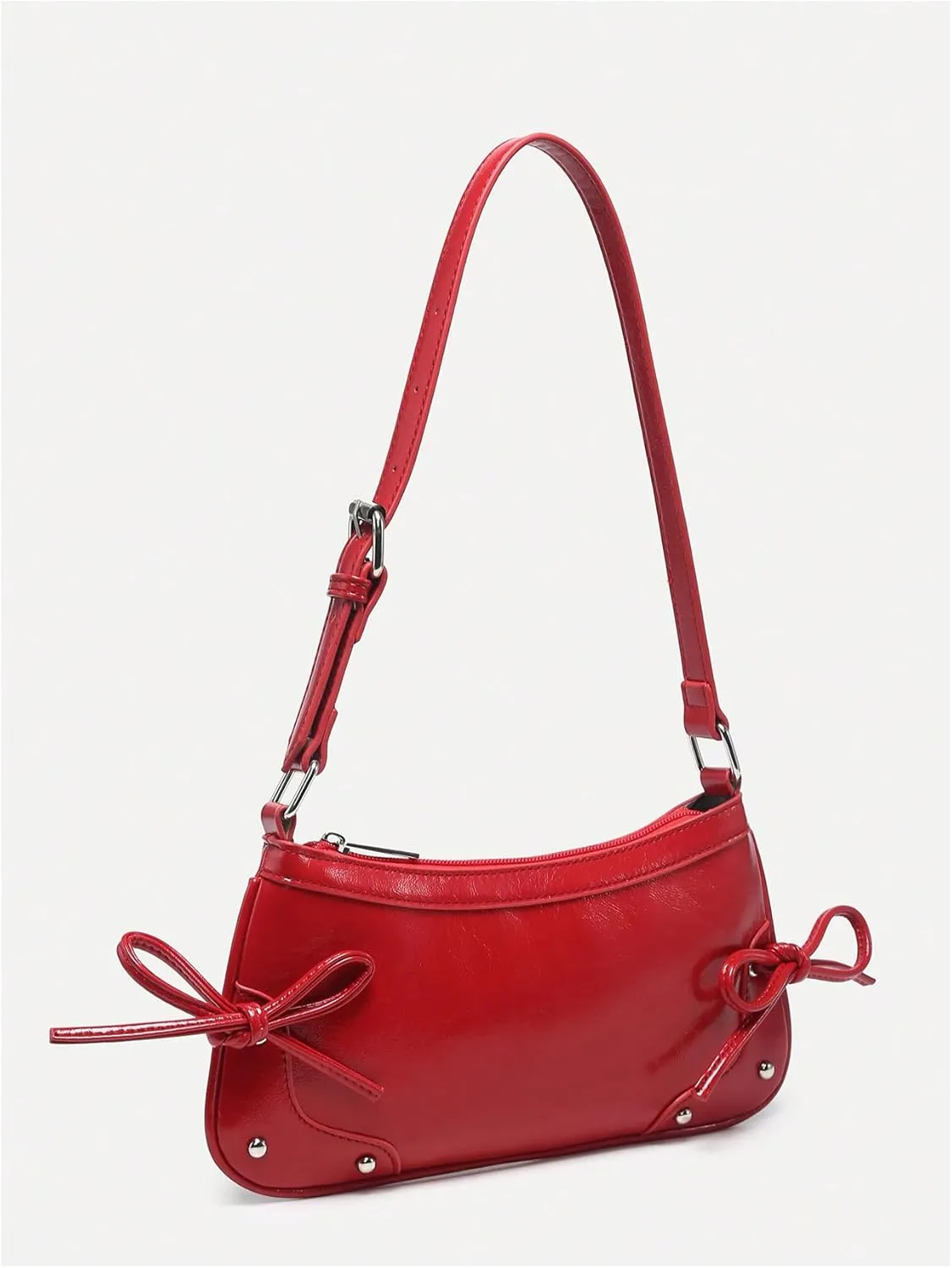Verdusa Women's Top Handle Shoulder Bag Cute Bow Leather Purses Bags