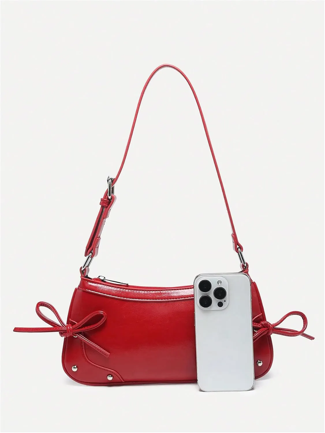 Verdusa Women's Top Handle Shoulder Bag Cute Bow Leather Purses Bags