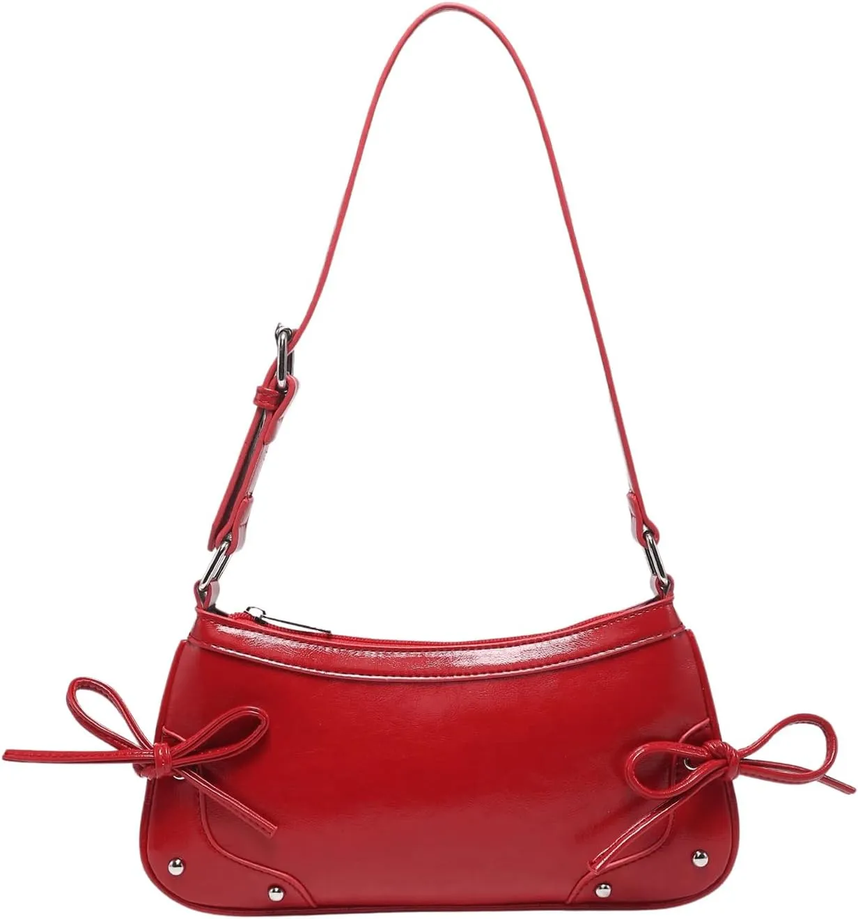 Verdusa Women's Top Handle Shoulder Bag Cute Bow Leather Purses Bags