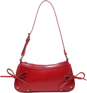 Verdusa Women's Top Handle Shoulder Bag Cute Bow Leather Purses Bags