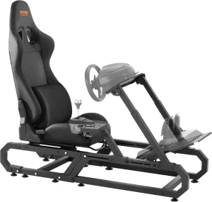 VEVOR Racing Wheel Stand For Logitech G923/G920/G29, Heavy Duty Steel Driving Simulator Cockpit-Thrustmaster T248P, Steering Wheel Bracket Height & Foot Pedal Angle Adjustable,Max Load 330 LBS Compact