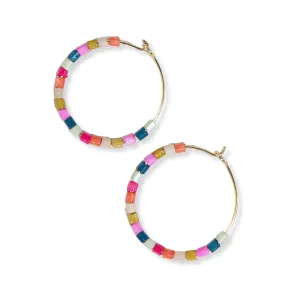 Victoria Beaded Earring, Rainbow