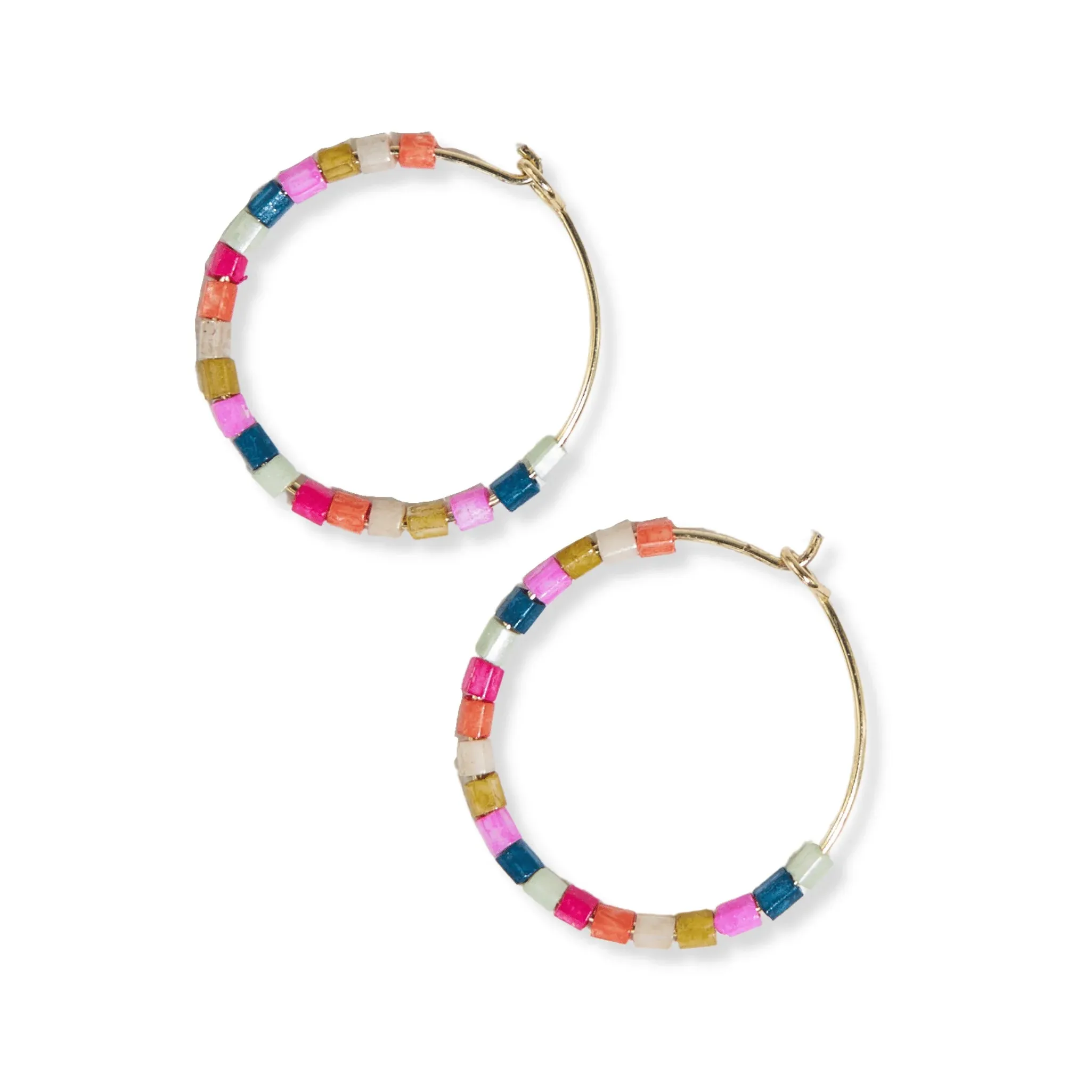 Victoria Beaded Earring, Rainbow