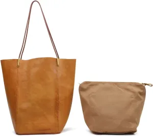 Vintage Handmade Women's Soft Full Leather Tote Bags Large Capacity Top Handle Satchel Handbags for Women