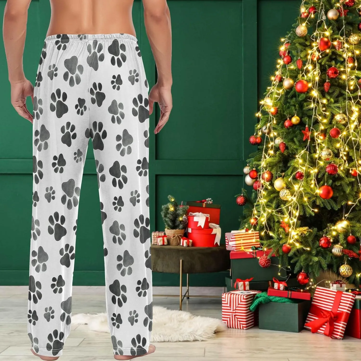 visesunny Men's Pajama Pants 100% Cotton Lounge Soft Warm Sleepwear Pants PJ Bottoms Drawstring and Pockets