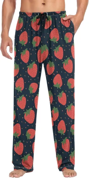 visesunny Stylish Men's Pajama Pants 100% Cotton Lounge Soft Warm Sleepwear Pants PJ Bottoms Drawstring and Pockets