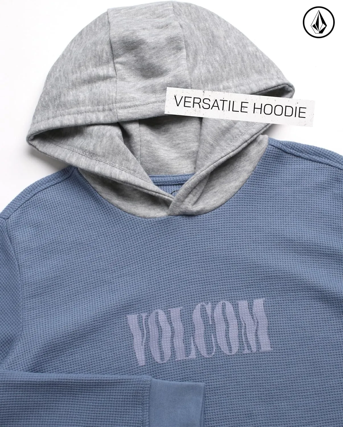 Volcom Boys Hoodie Tee - Stone Dyed Striped and Henley Hooded Long Sleeve Shirts - Comfortable Casual Hoodies for Boys (8-16)