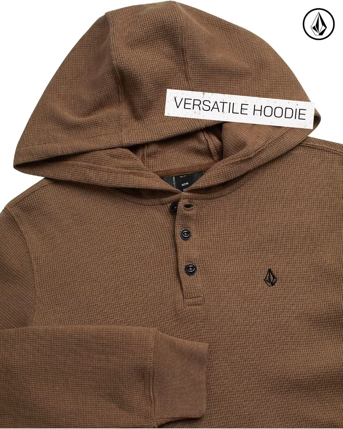 Volcom Boys Hoodie Tee - Stone Dyed Striped and Henley Hooded Long Sleeve Shirts - Comfortable Casual Hoodies for Boys (8-16)