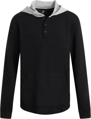 Volcom Boys Hoodie Tee - Stone Dyed Striped and Henley Hooded Long Sleeve Shirts - Comfortable Casual Hoodies for Boys (8-16)
