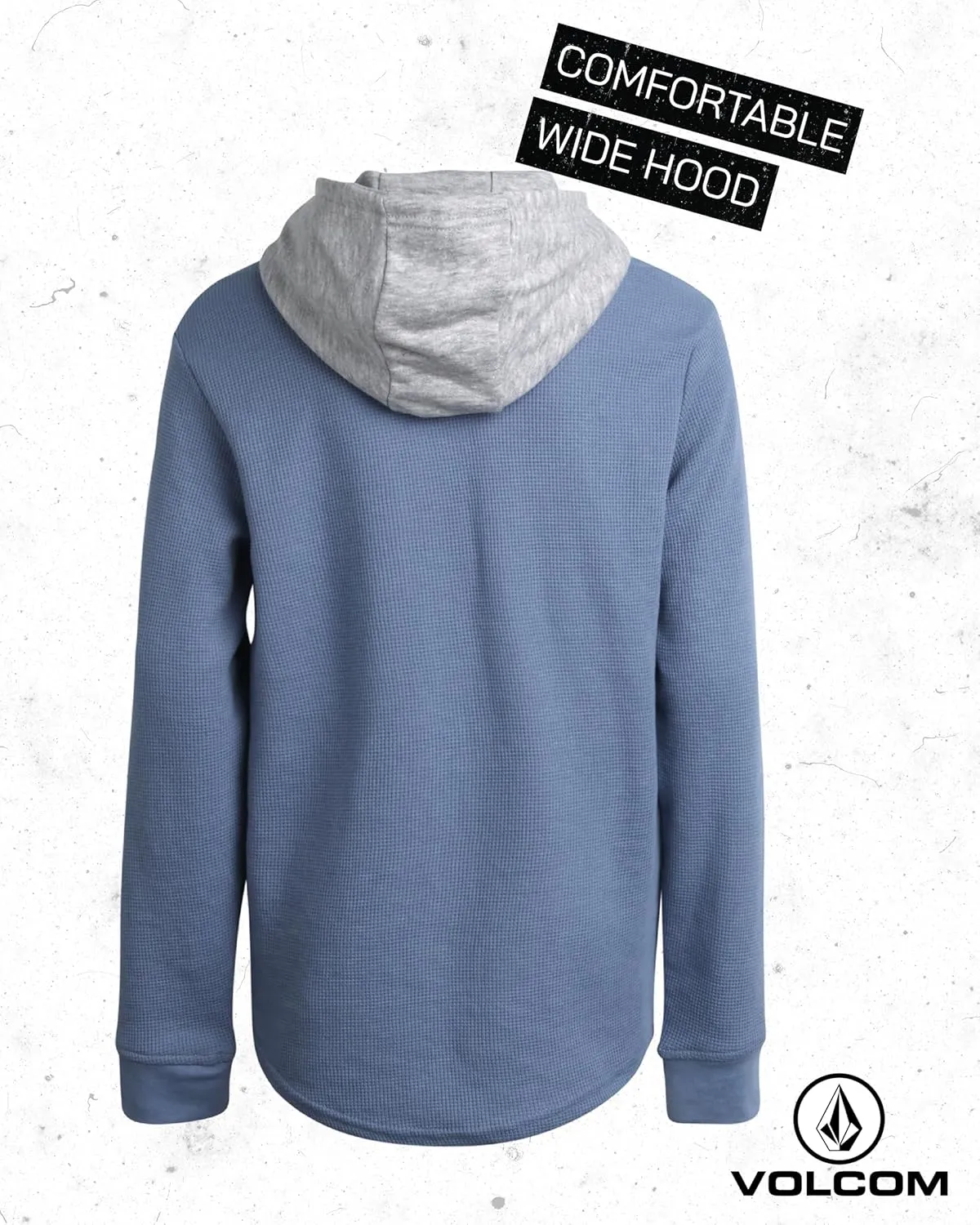 Volcom Boys Hoodie Tee - Stone Dyed Striped and Henley Hooded Long Sleeve Shirts - Comfortable Casual Hoodies for Boys (8-16)