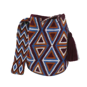 Wayuu bag large mochila wayuu pattern handmade bolso wayuu shoulder crossbody bag colombian gift (10)