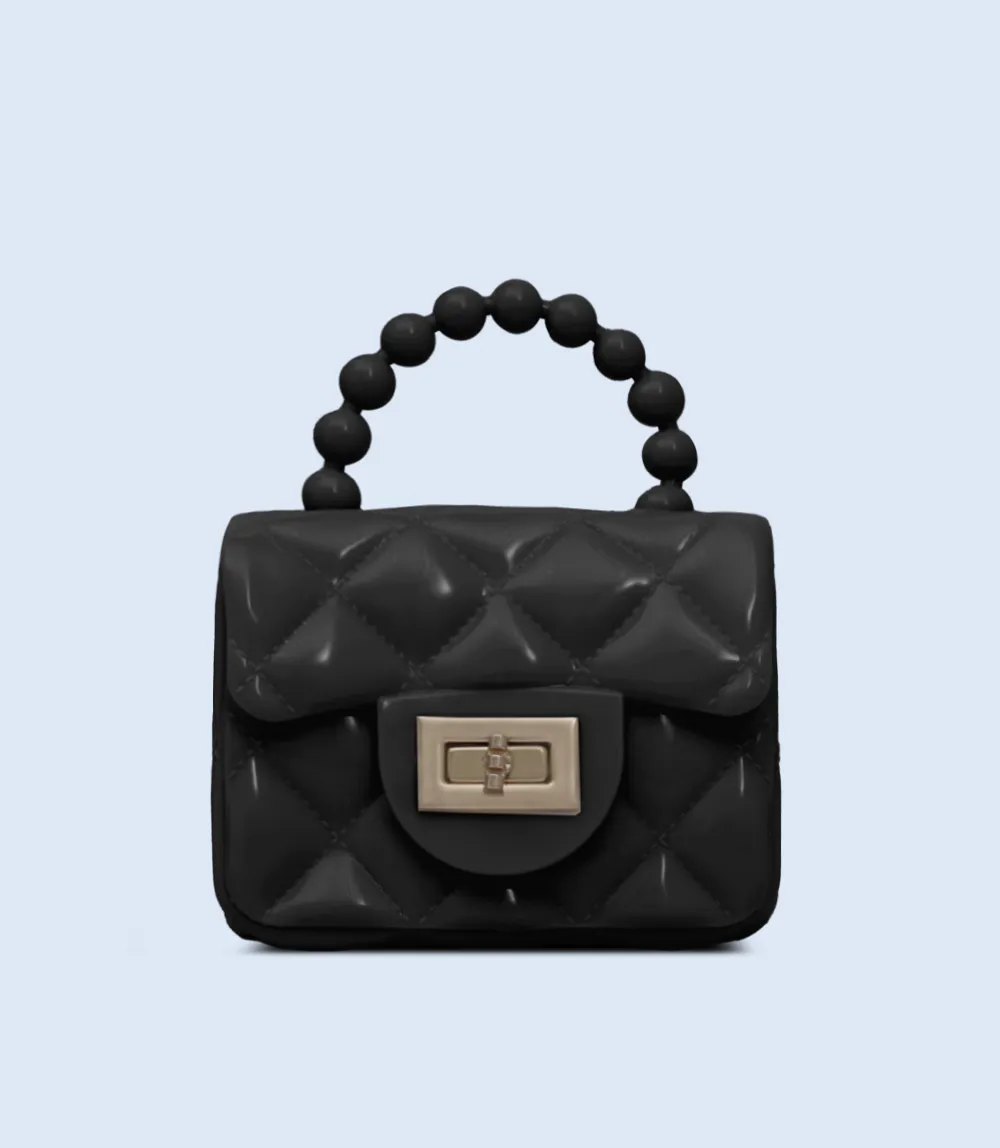 WB2832-BLACK-Women Boxy Bag