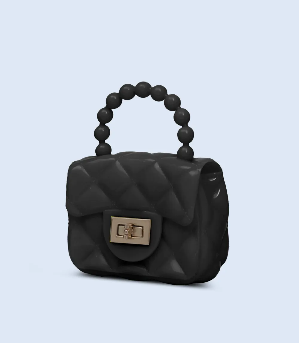 WB2832-BLACK-Women Boxy Bag