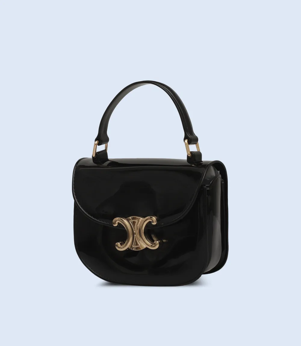 WB2833-BLACK-Women Boxy Bag