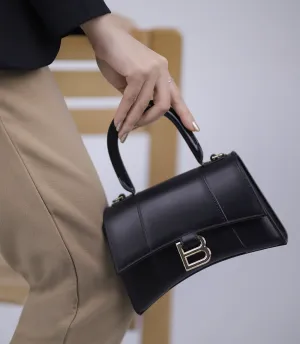 WB2834-BLACK-Women Boxy Bag