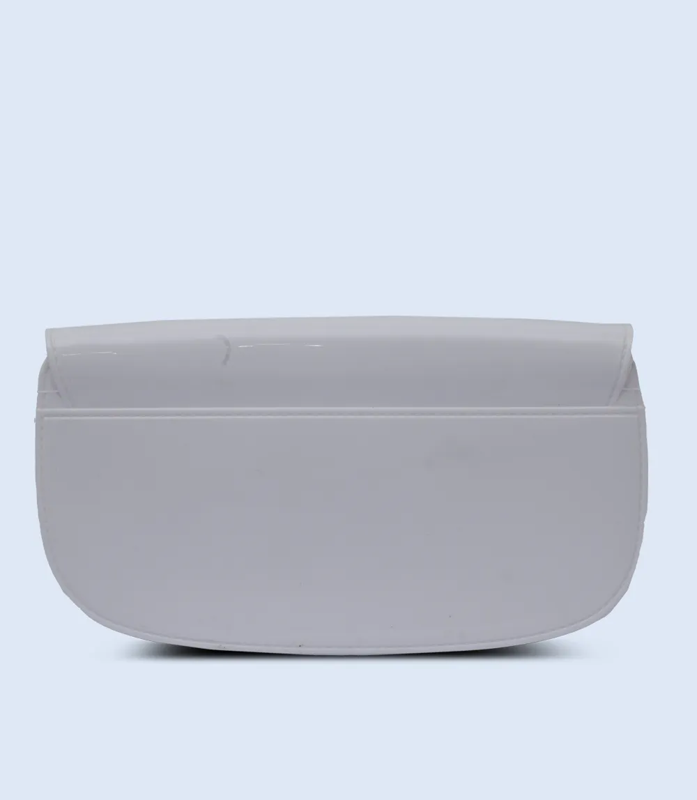 WB2837-WHITE-Women Boxy Bag
