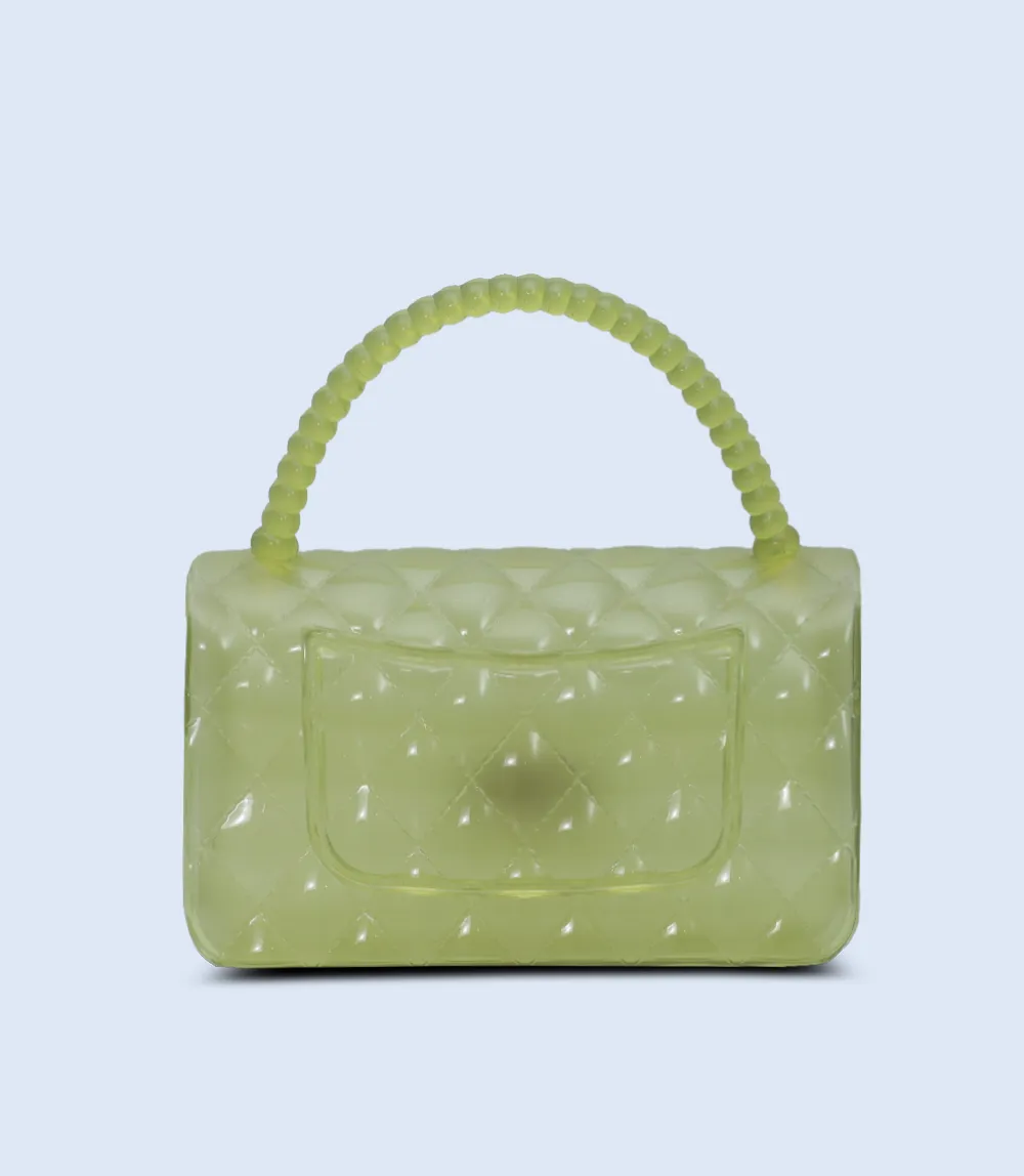 WB2838-Lime-Women Boxy Bag