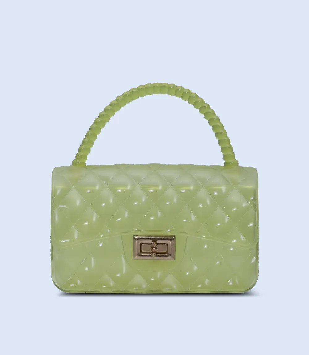 WB2838-Lime-Women Boxy Bag