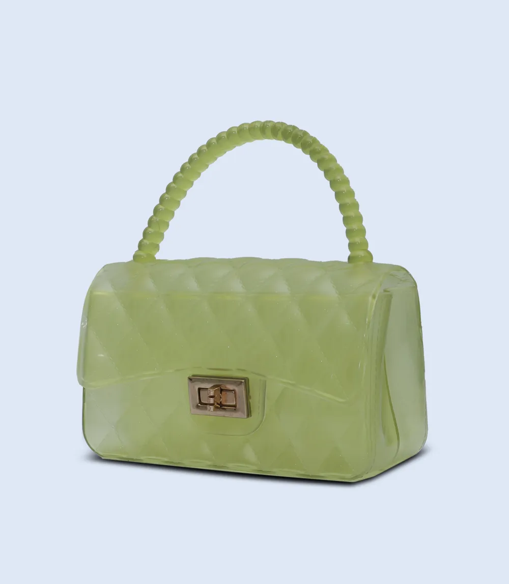 WB2838-Lime-Women Boxy Bag