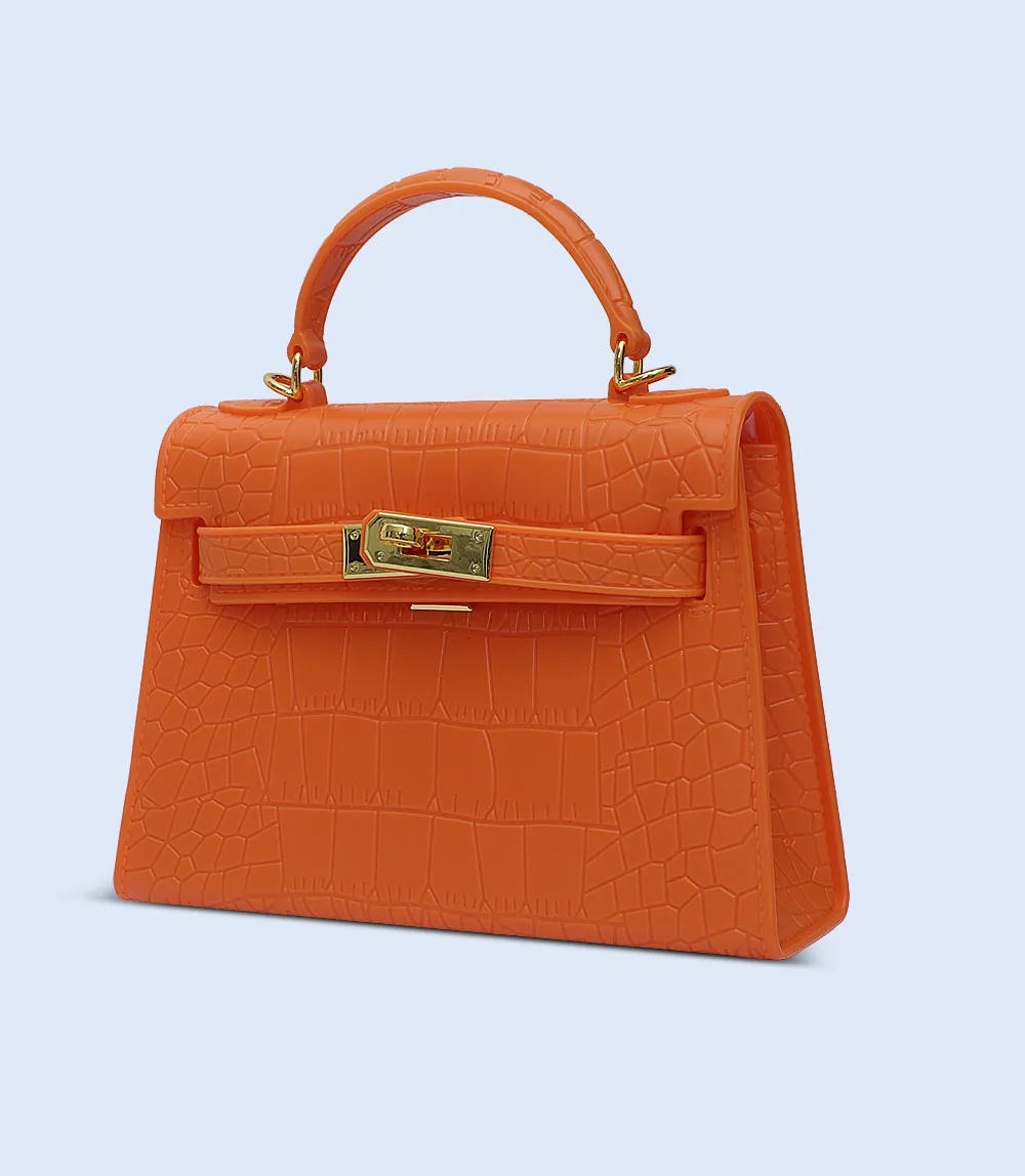 WB2839-ORANGE-Women Boxy Bag