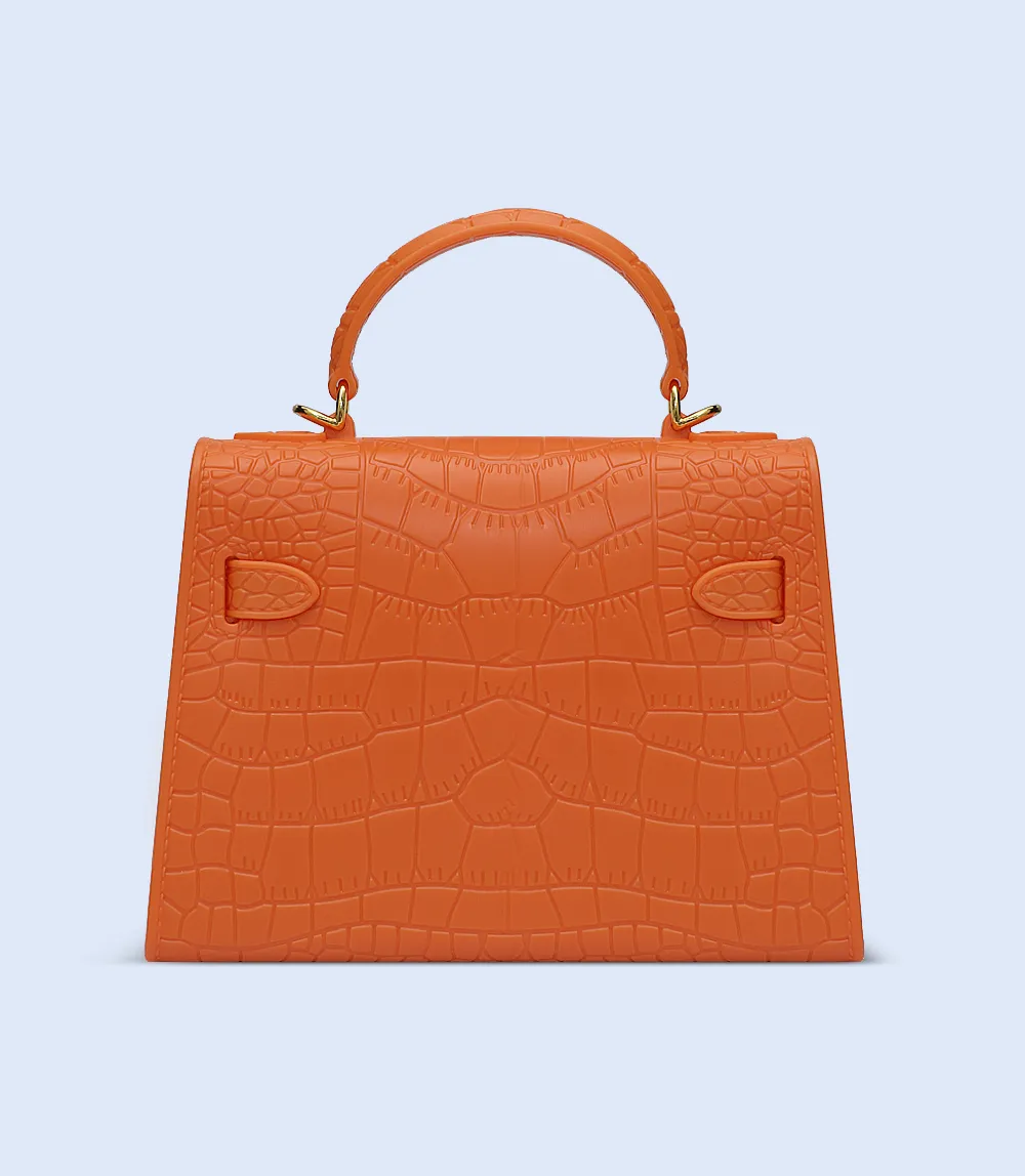 WB2839-ORANGE-Women Boxy Bag