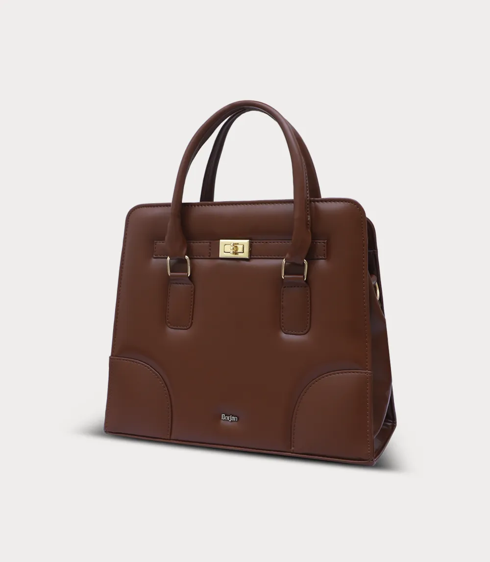 WB3012-DARK BROWN-Women Boxy Bag