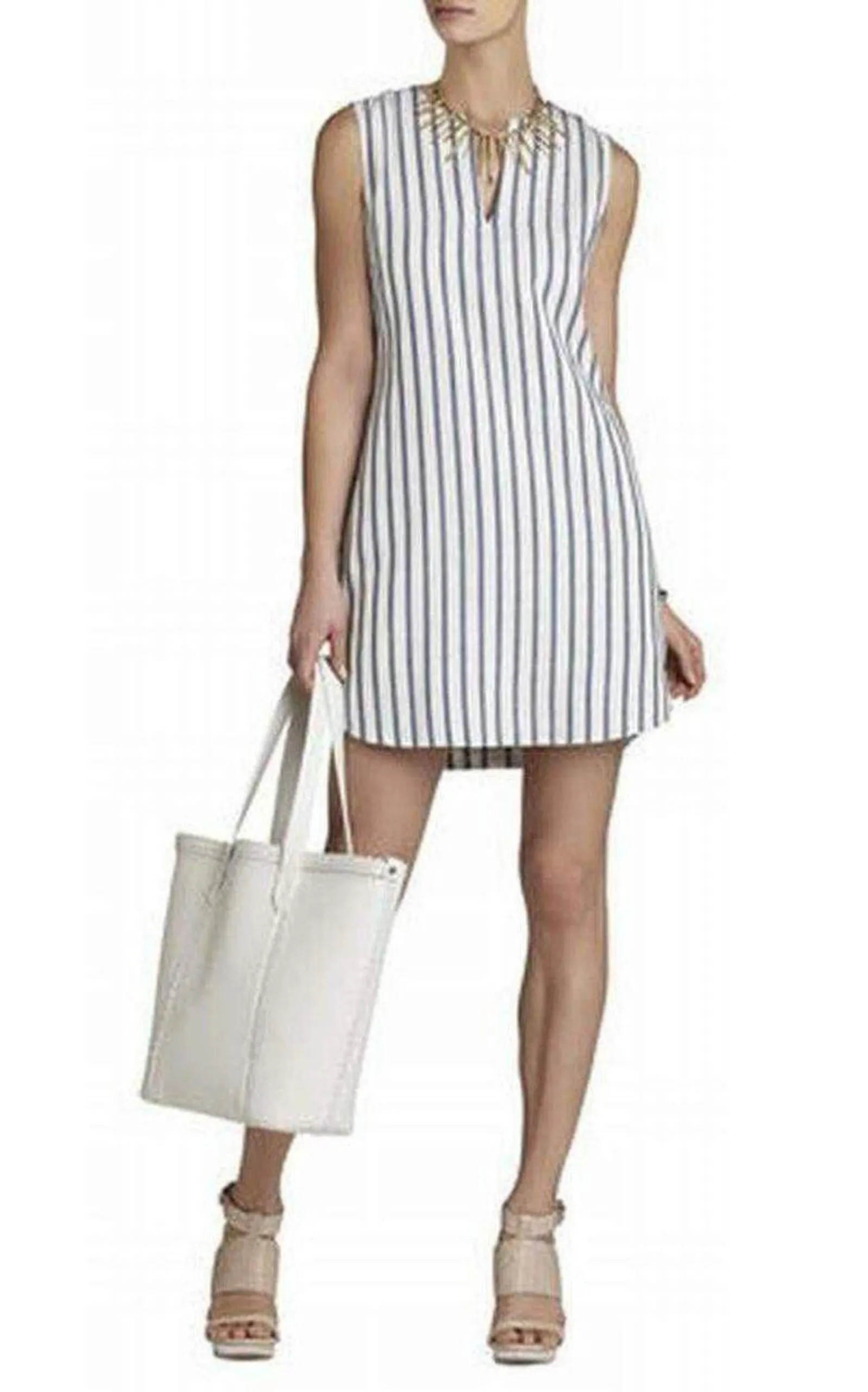 White Leather Tote Bag