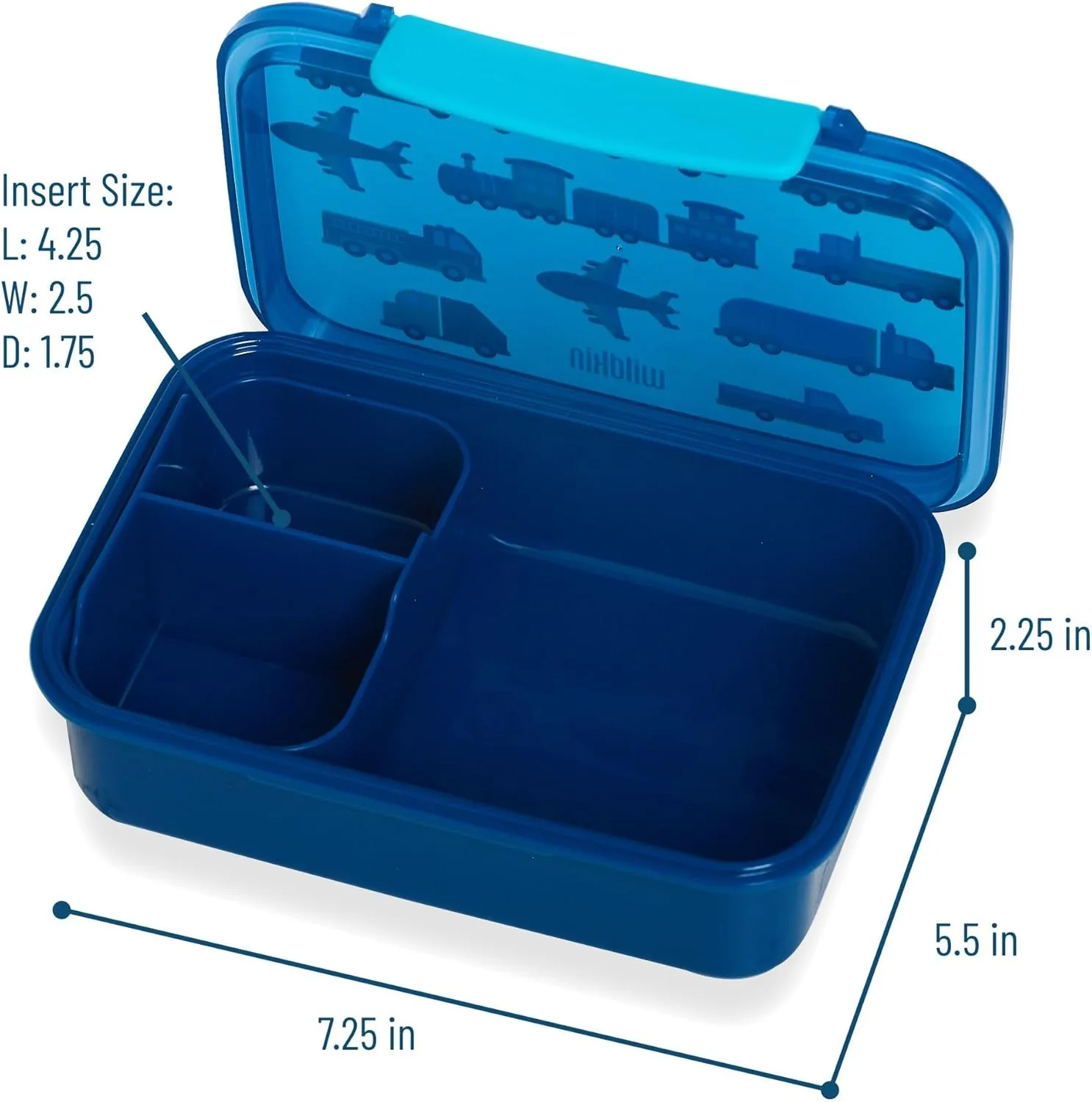 Wildkin Reusable Food Container for Kids – Airtight, Leak Resistant, Dishwasher Safe - Transportation