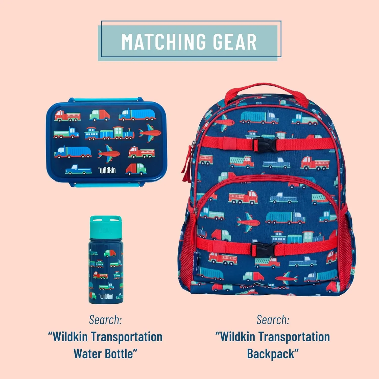 Wildkin Reusable Food Container for Kids – Airtight, Leak Resistant, Dishwasher Safe - Transportation