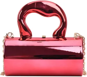 Women Acrylic Evening Barrel-Shaped Purse, Acrylic Clutch Handbag for Wedding Cocktail Party 2024