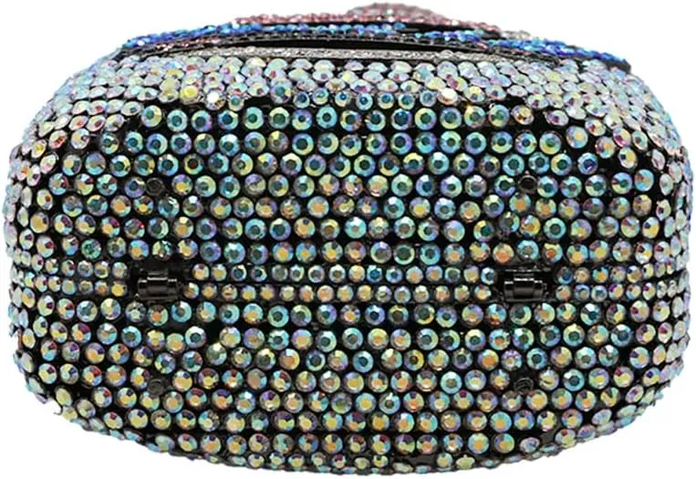 Women Champagne Bottle Rhinestone Clutch Unique Evening Bag Crystal Dinner Handbag Bride Purse for Party Cocktail
