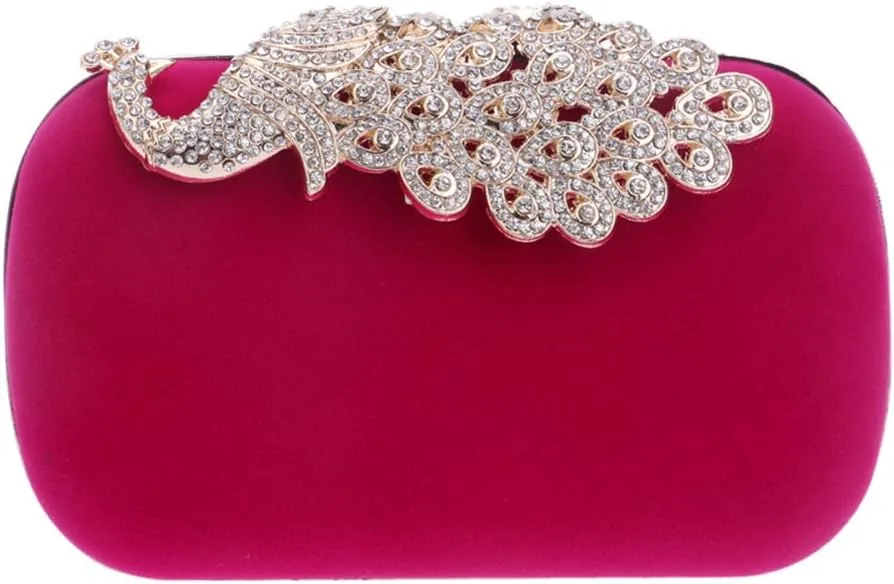Women Crystal Evening Bag Clutches Purse Chain Wallet Handbag Elegant Party