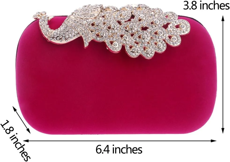 Women Crystal Evening Bag Clutches Purse Chain Wallet Handbag Elegant Party