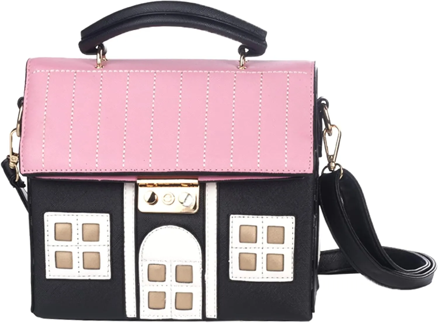 Women Cute Realtor Bag House Shaped Crossbody Bags Cellphone Purse for Women Creative Shoulder Bags